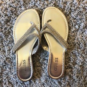 Guess silver sandals